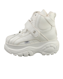 Buffalo - Ghete cu platforma CALF LEATHER PATENT Alb, Femei