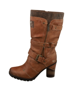 Mustang - Ghete SIDE ZIP HIGH HEEL Maro, Femei