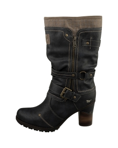 Mustang - Cizme inalte SIDE ZIP HIGH HEEL Albastru, Femei