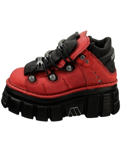 New Rock - Pantofi cu platforma HALF BOOT TOWER Rosu, Unisex