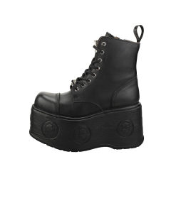 New Rock - Ghete cu platforma METALLIC M-NEWMILI083-S28 Negru, Unisex