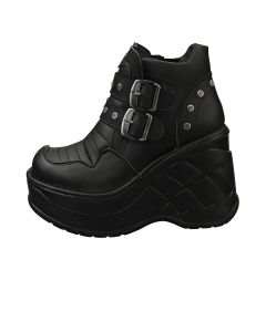 New Rock - Ghete cu platforma ROCK PUNK GOTHIC HASHTAG VEGAN Negru, Femei