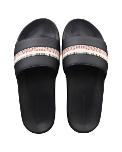 Tommy Hilfiger - Sandale slide CORPORATE STRIPES POOL Albastru, Femei